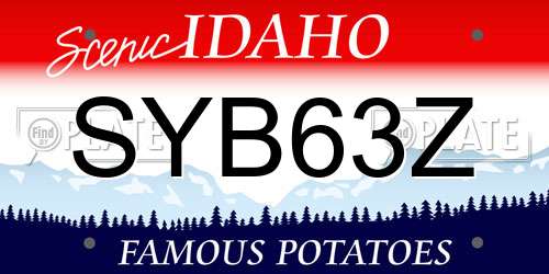 SYB63Z Idaho License Plate