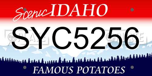 SYC5256 Idaho License Plate