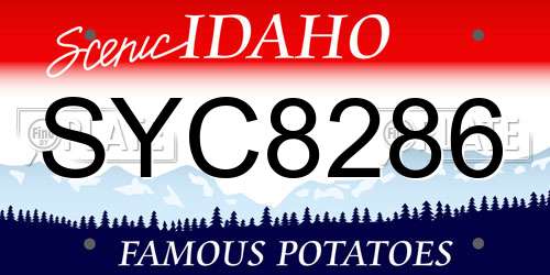 SYC8286 Idaho License Plate