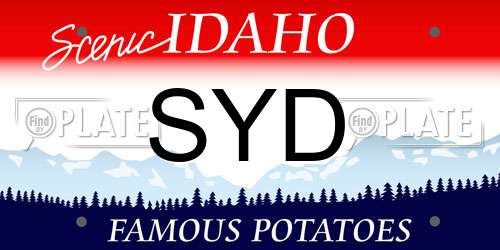 SYD Idaho License Plate
