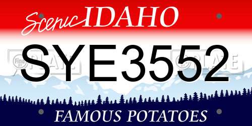 SYE3552 Idaho License Plate
