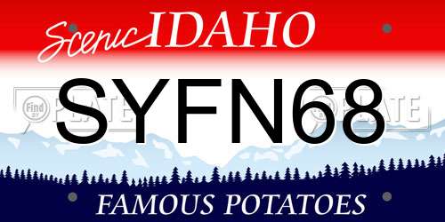 SYFN68 Idaho License Plate