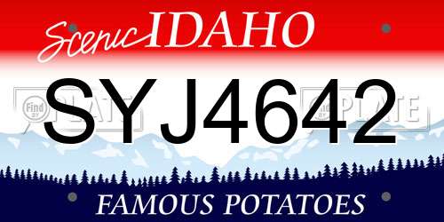SYJ4642 Idaho License Plate