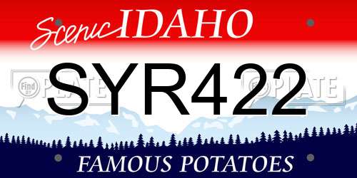 SYR422 Idaho License Plate