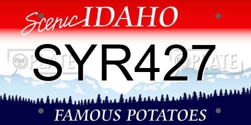 SYR427 Idaho License Plate