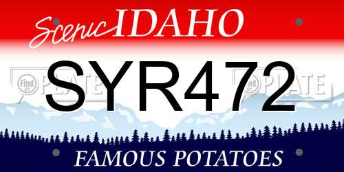 SYR472 Idaho License Plate