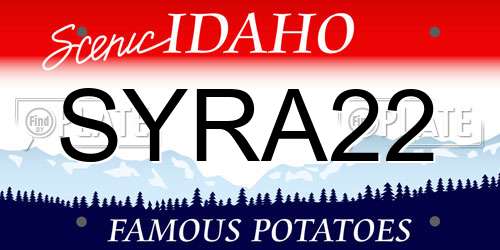 SYRA22 Idaho License Plate