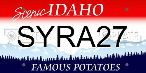 SYRA27 Idaho License Plate