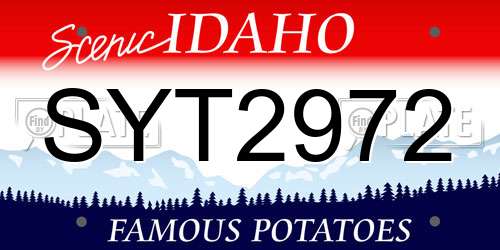 SYT2972 Idaho License Plate