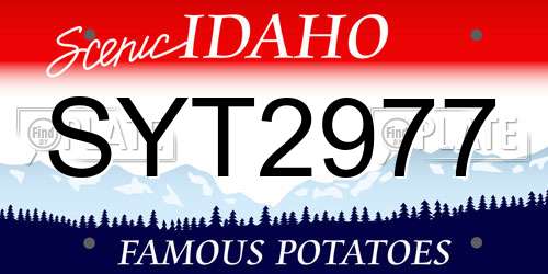 SYT2977 Idaho License Plate
