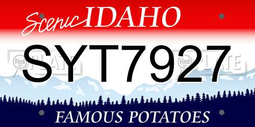SYT7927 Idaho License Plate