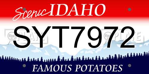 SYT7972 Idaho License Plate