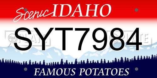 SYT7984 Idaho License Plate