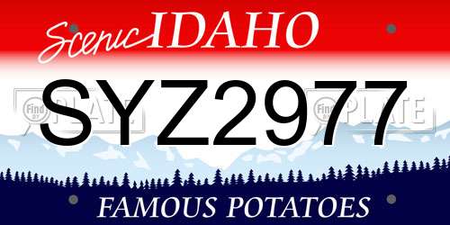 SYZ2977 Idaho License Plate