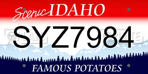 SYZ7984 Idaho License Plate