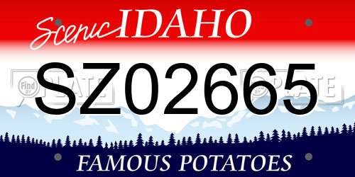 SZ02665 Idaho License Plate