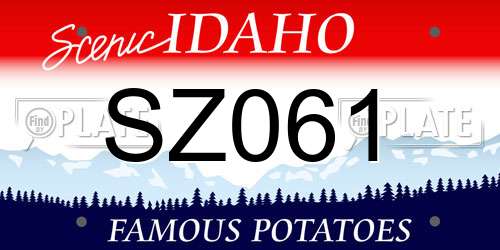 SZ061 Idaho License Plate