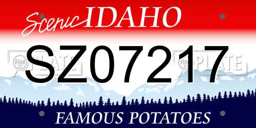 SZ07217 Idaho License Plate