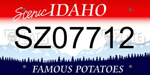 SZ07712 Idaho License Plate