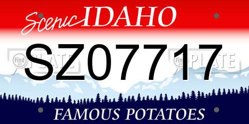 SZ07717 Idaho License Plate