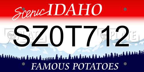 SZ0T712 Idaho License Plate