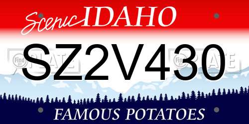SZ2V430 Idaho License Plate