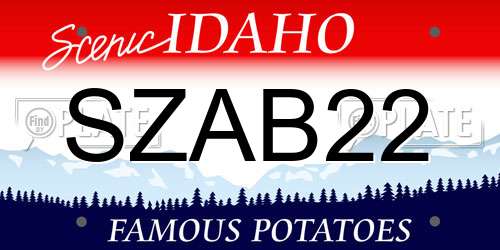 SZAB22 Idaho License Plate