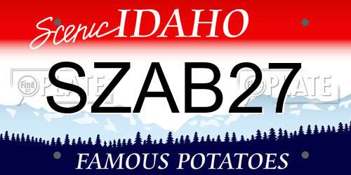 SZAB27 Idaho License Plate
