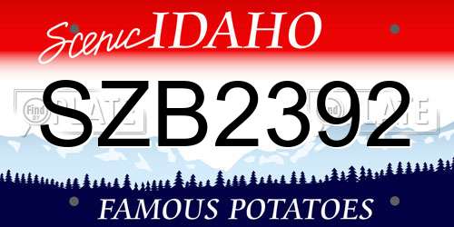 SZB2392 Idaho License Plate