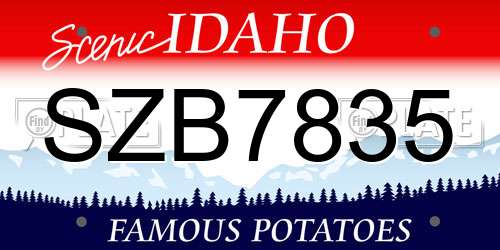 SZB7835 Idaho License Plate