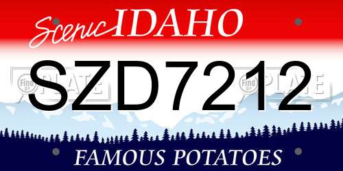SZD7212 Idaho License Plate