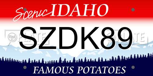 SZDK89 Idaho License Plate