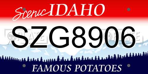 SZG8906 Idaho License Plate