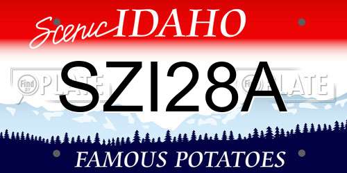 SZI28A Idaho License Plate