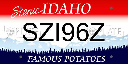 SZI96Z Idaho License Plate