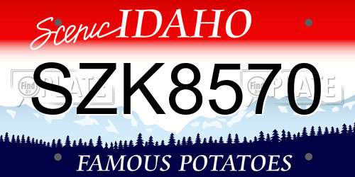 SZK8570 Idaho License Plate