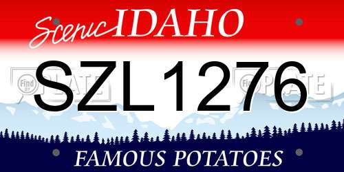 SZL1276 Idaho License Plate