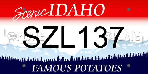 SZL137 Idaho License Plate