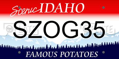SZOG35 Idaho License Plate