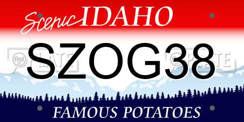 SZOG38 Idaho License Plate