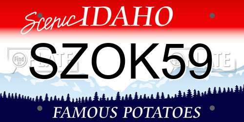 SZOK59 Idaho License Plate