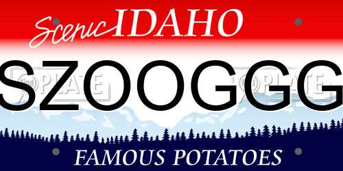 SZOOGGG Idaho License Plate