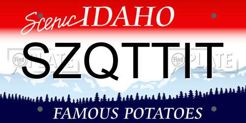 SZQTTIT Idaho License Plate