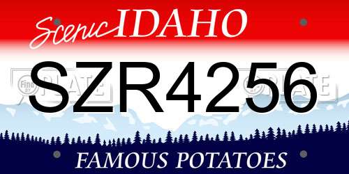 SZR4256 Idaho License Plate