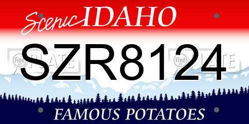 SZR8124 Idaho License Plate