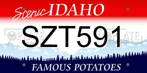 SZT591 Idaho License Plate