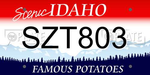SZT803 Idaho License Plate