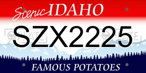 SZX2225 Idaho License Plate