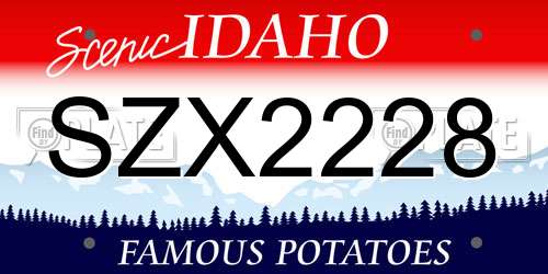 SZX2228 Idaho License Plate