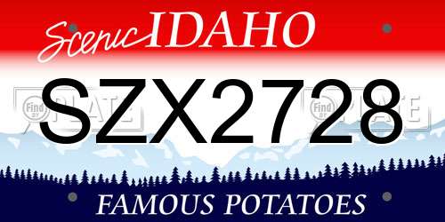 SZX2728 Idaho License Plate